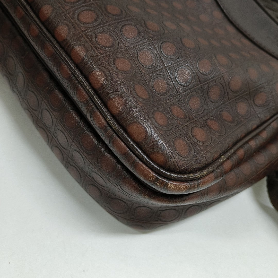 Calfskin Shoulder Bag Brown