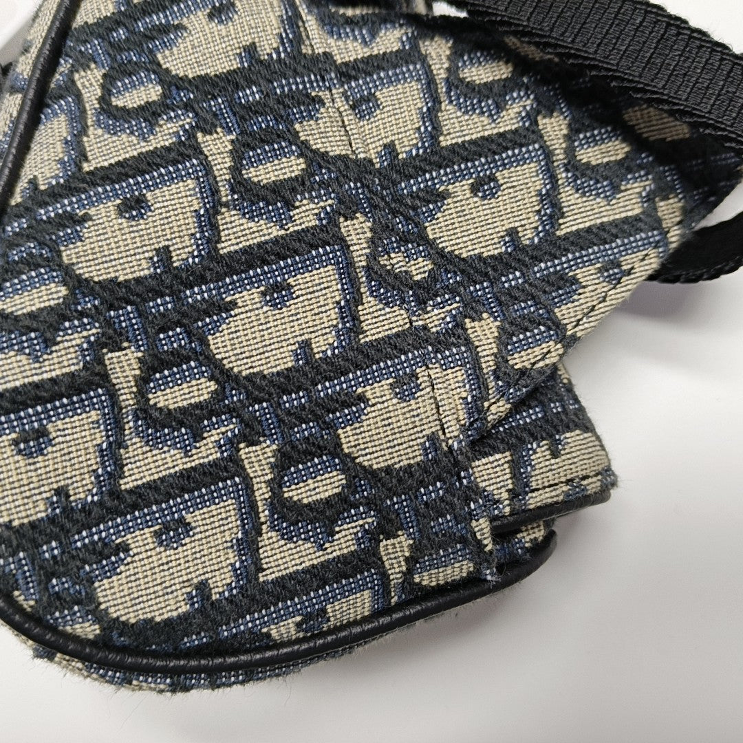 Authenticated pre-owned  Saddle Oblique Canvas Beige - Shoulder Bag at Looply