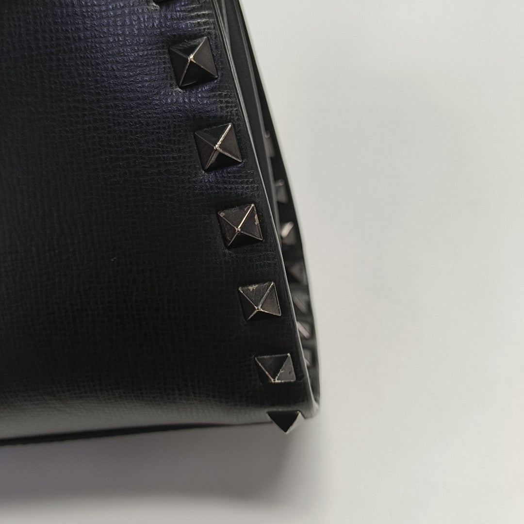 Rockstud Small Calfskin Black