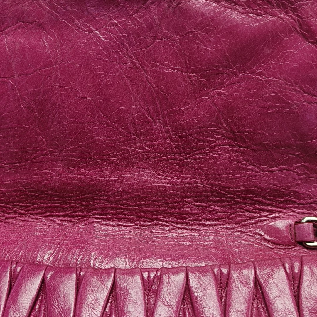 Button Wallet Quilted Lambskin Red
