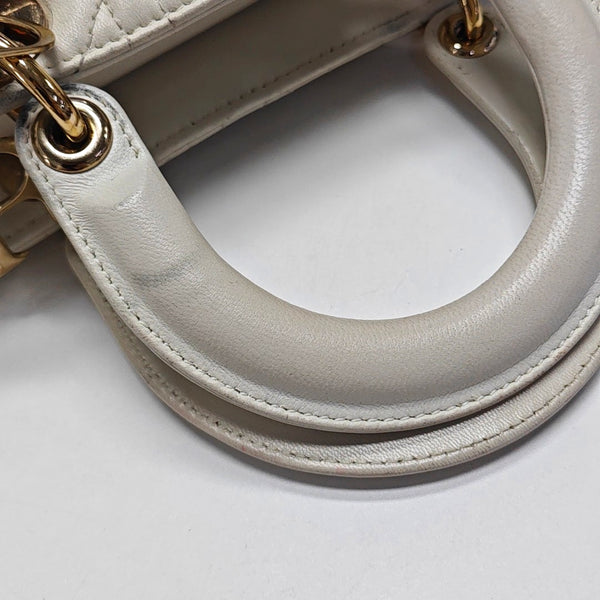 Lady Dior Cannage Lambskin White