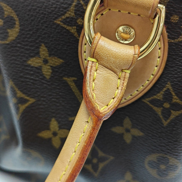 Monogram Coated Canvas Top Handle Bag Brown