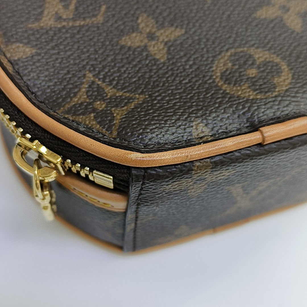 BOITE CHAPEAU Mini Monogram Coated Canvas Brown