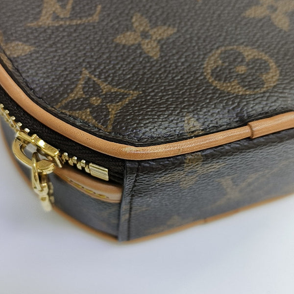 BOITE CHAPEAU Mini Monogram Coated Canvas Brown