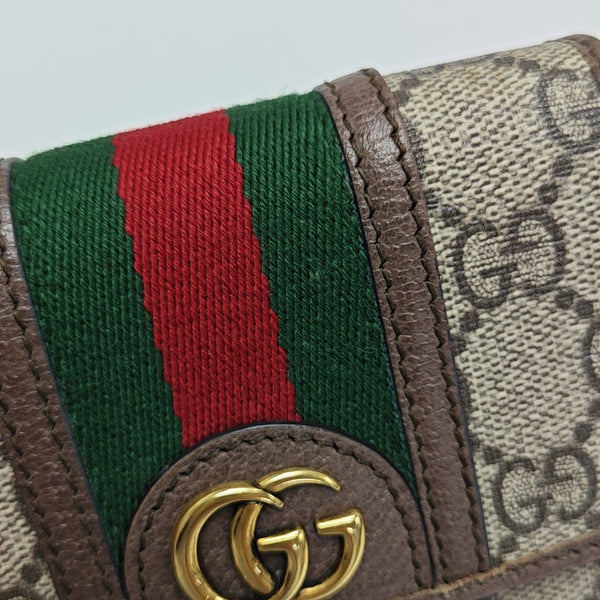 Ophidia Mini Monogram Coated Canvas Beige