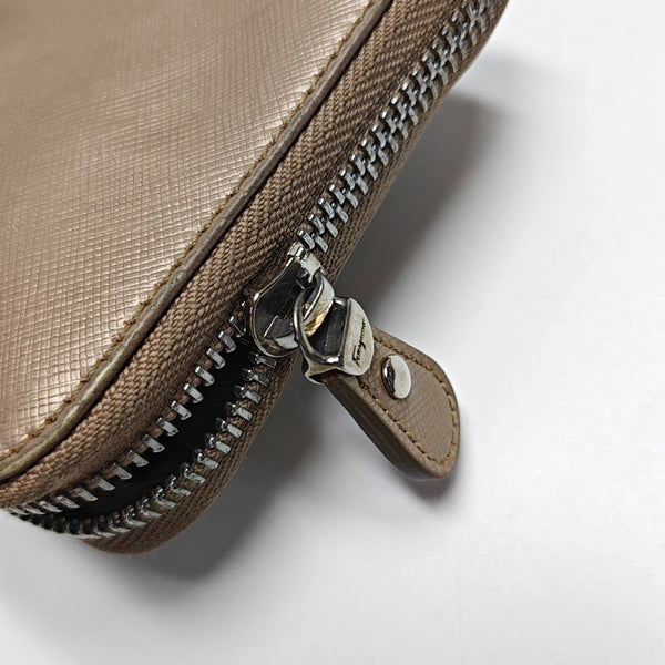 Authenticated pre-owned  Gancini Calfskin Beige Wallet - Wallet at Looply