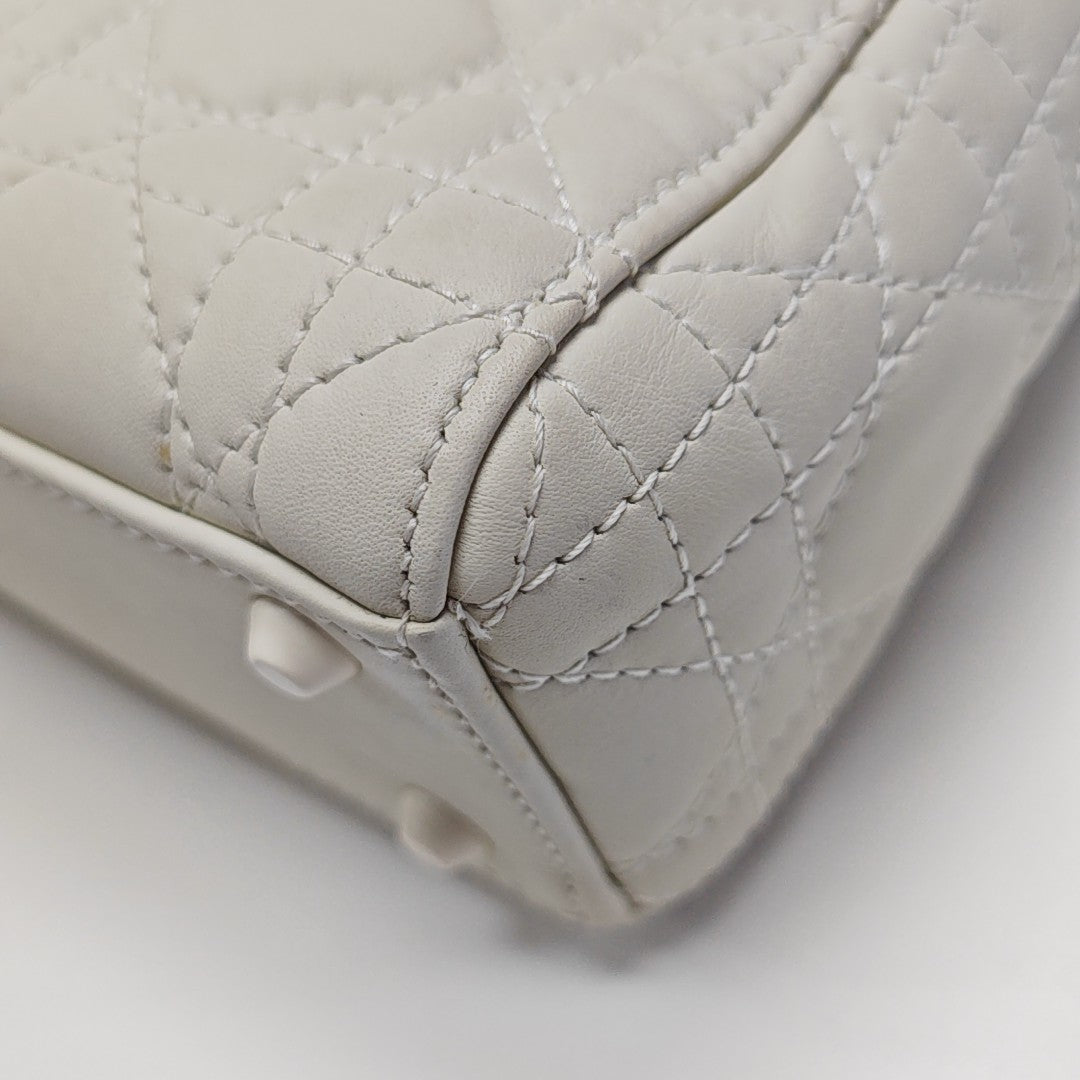 Lady Dior Mini Cannage Lambskin White