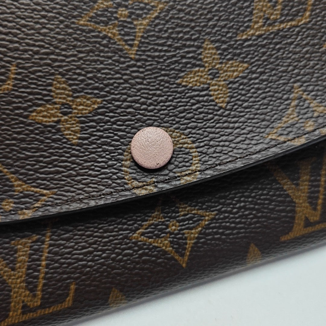 EMILIE Monogram Coated Canvas Brown Wallet