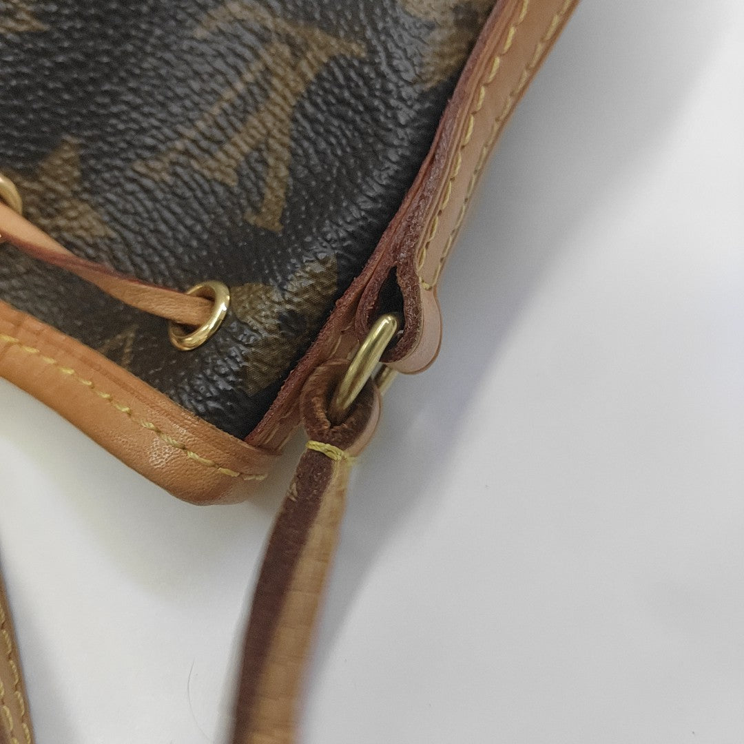 NÉONOÉ Nano Monogram Coated Canvas Brown