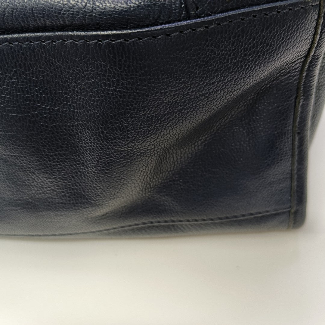 Classic Metallic Edge City Medium Lambskin Blue