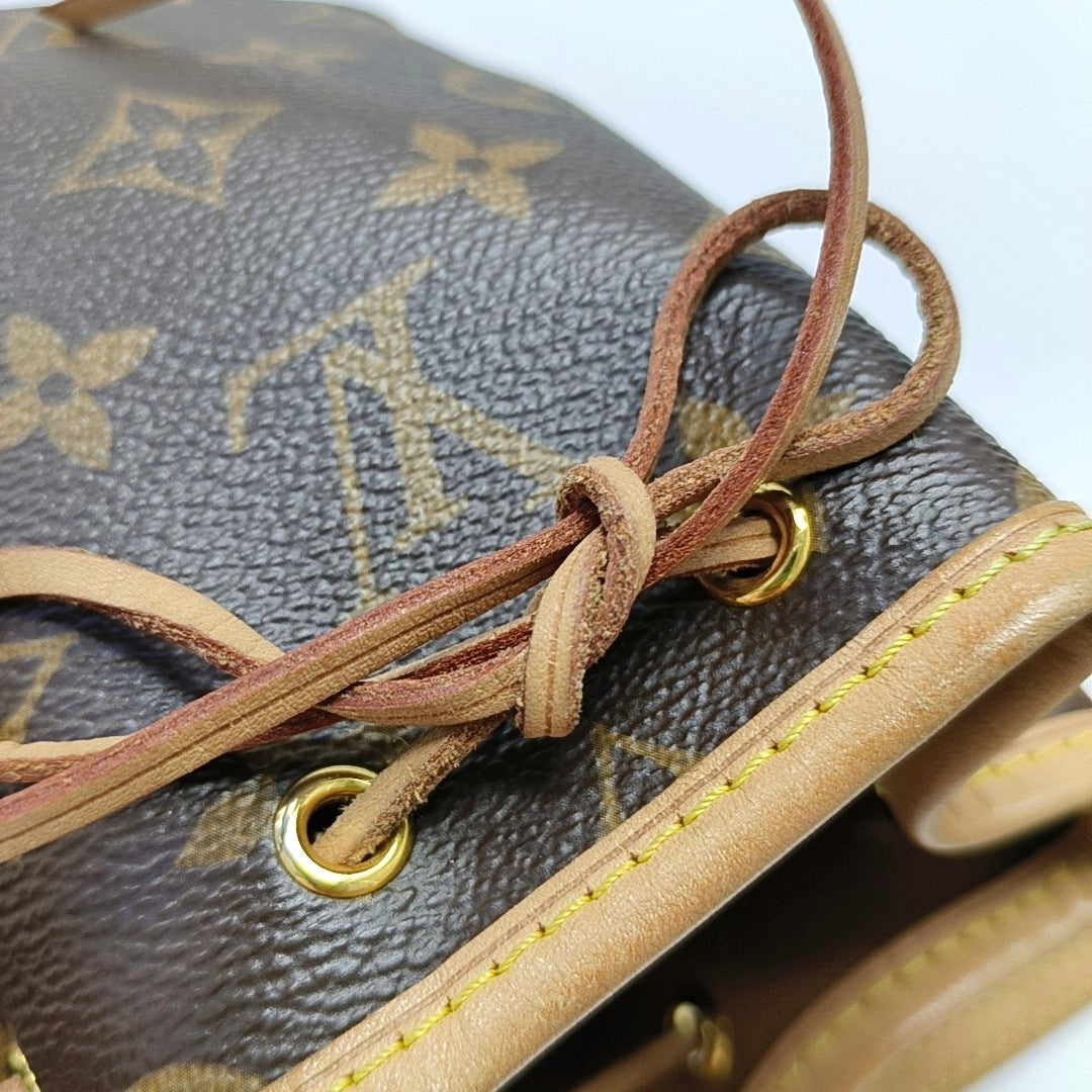 NÉONOÉ Nano Monogram Coated Canvas Brown