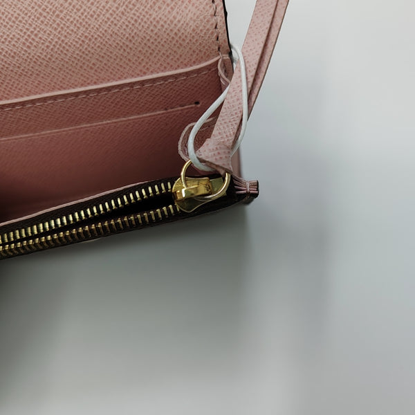 ROSALIE Damier Ebene Coated Canvas Brown Wallet
