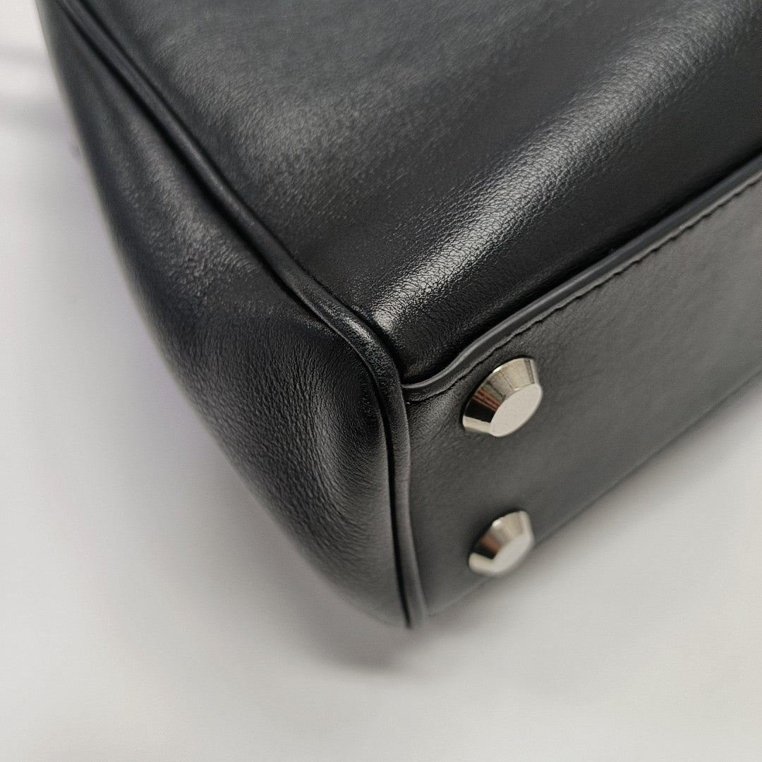 Calfskin Shoulder Bag Black