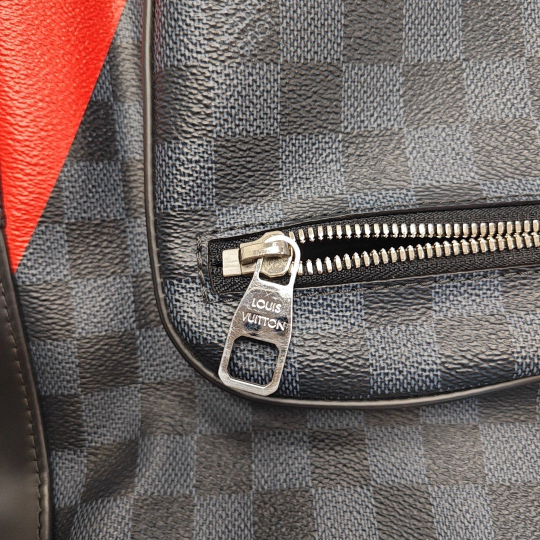 JOSH Damier Graphite Coated Canvas Black
