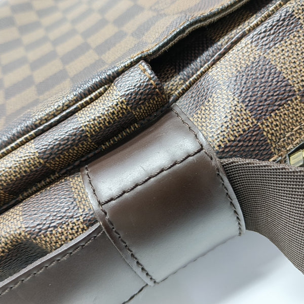 NAVIGLIO Damier Ebene Coated Canvas Brown