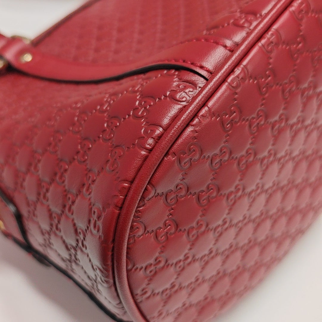 Microguccissima Monogram Calfskin Red