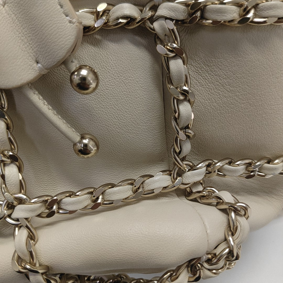 DRAWSTRING Lambskin Beige