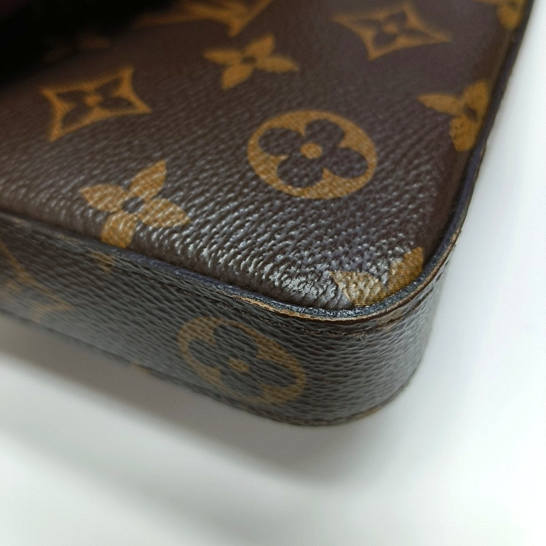 Authenticated pre-owned  FÉLICIE Monogram Coated Canvas Brown - Crossbody Bag at Looply
