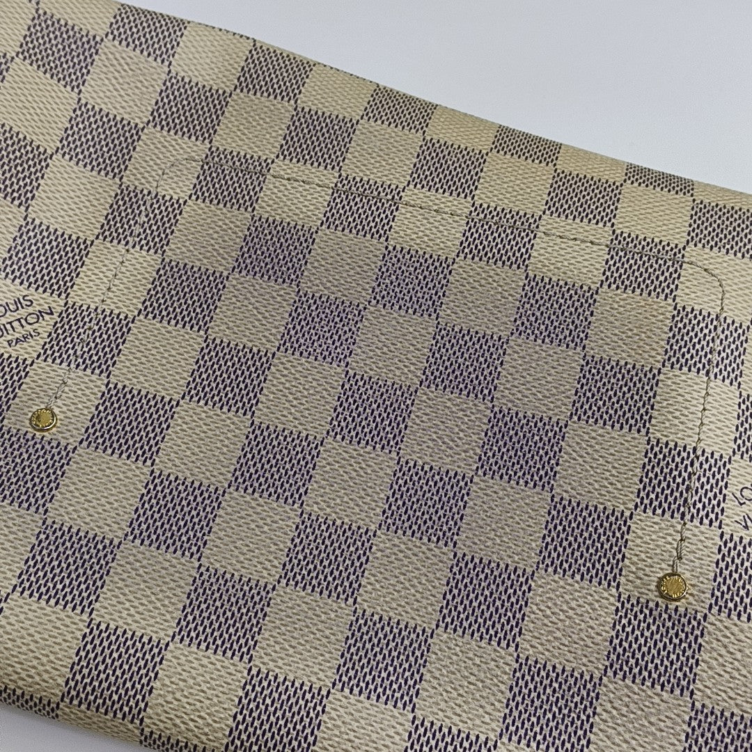 FAVORITE PM Damier Azur Coated Canvas White