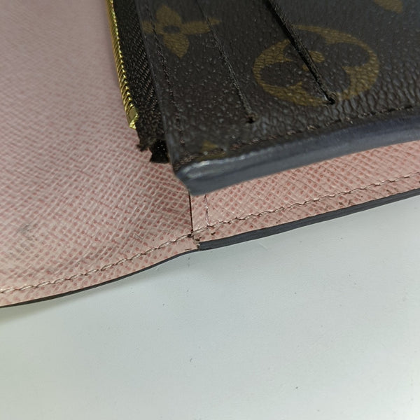 EMILIE Monogram Coated Canvas Brown Wallet