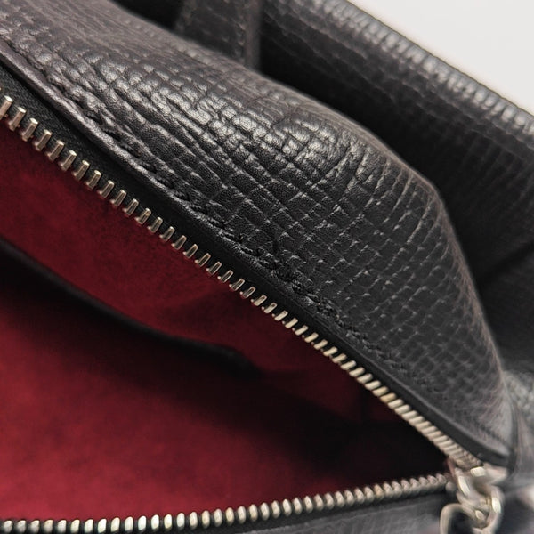 Calfskin Top Handle Bag Black