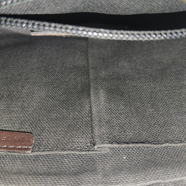 Coated Canvas Clutch Beige