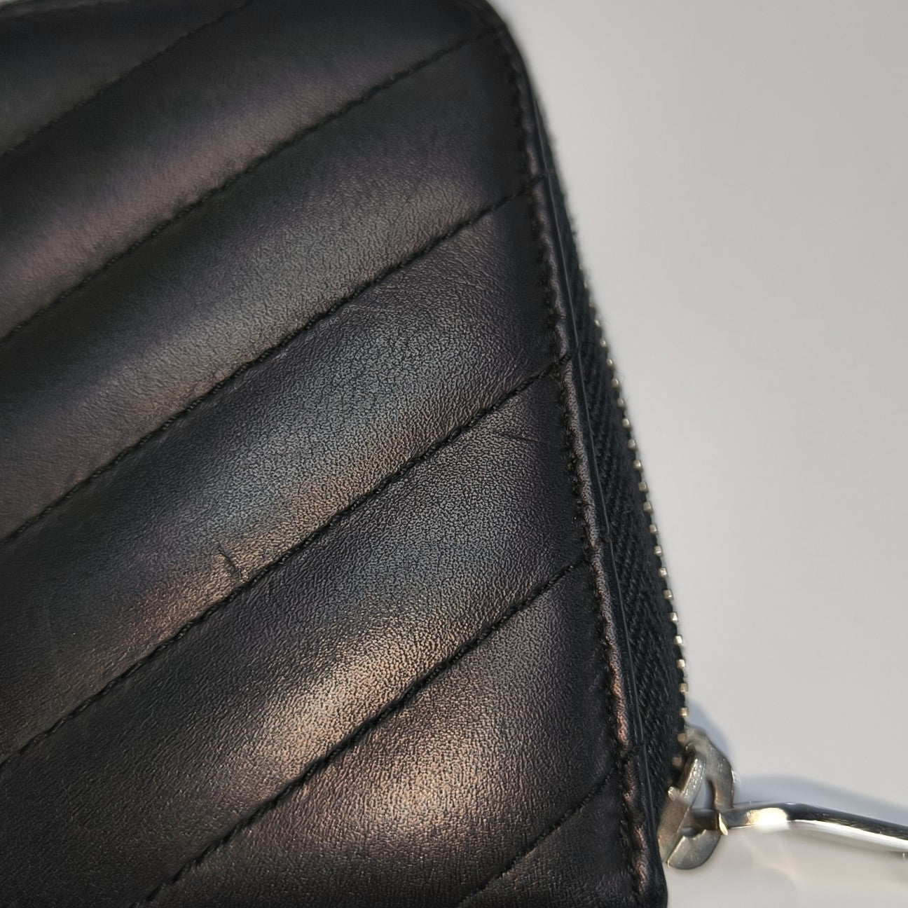 MONOGRAM Chevron Calfskin Black Wallet