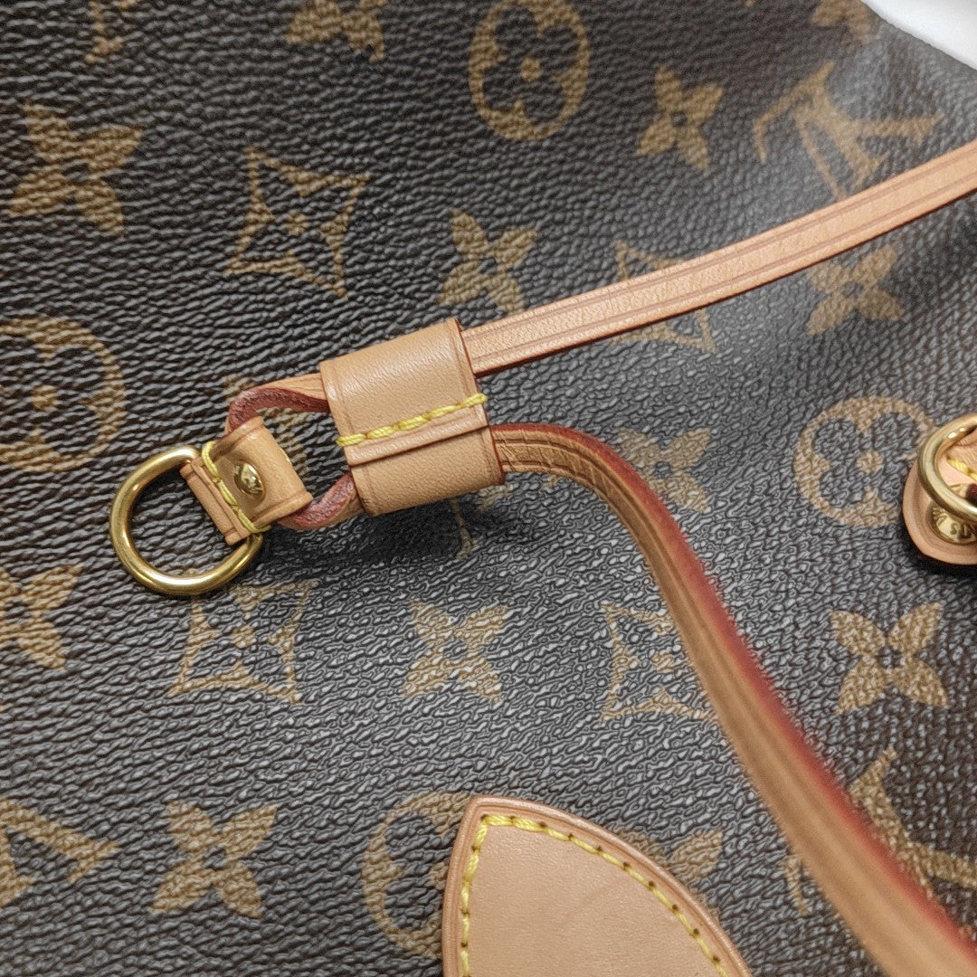 NEVERFULL MM Monogram Coated Canvas Brown