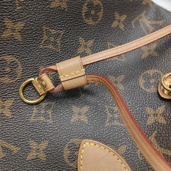 NEVERFULL MM Monogram Coated Canvas Brown