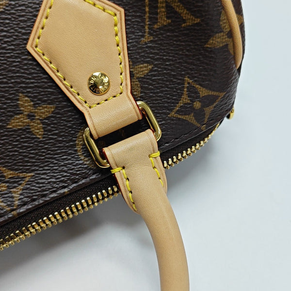 SPEEDY 20 Monogram Coated Canvas Brown