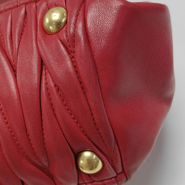 Avenue Quilted Lambskin Red