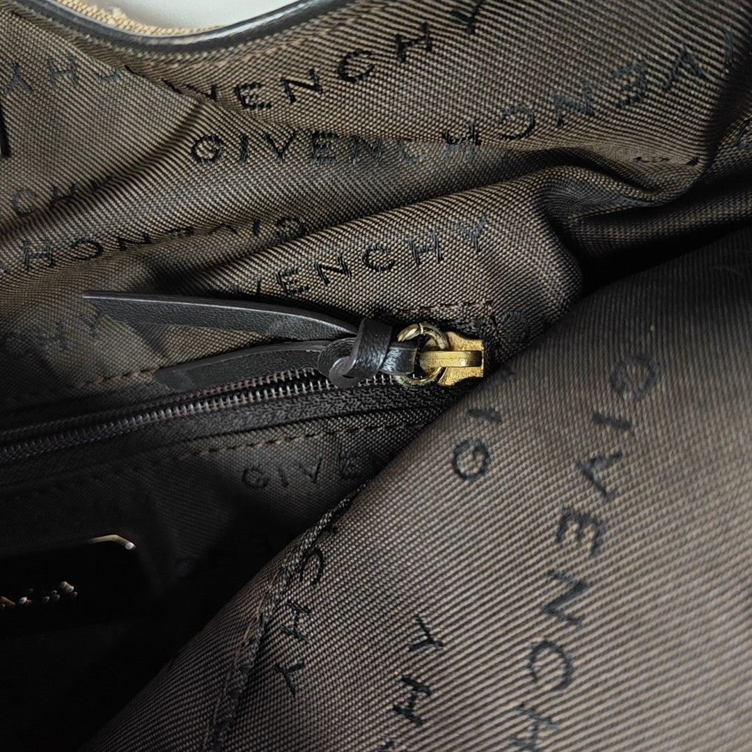 Fabric Shoulder Bag Brown