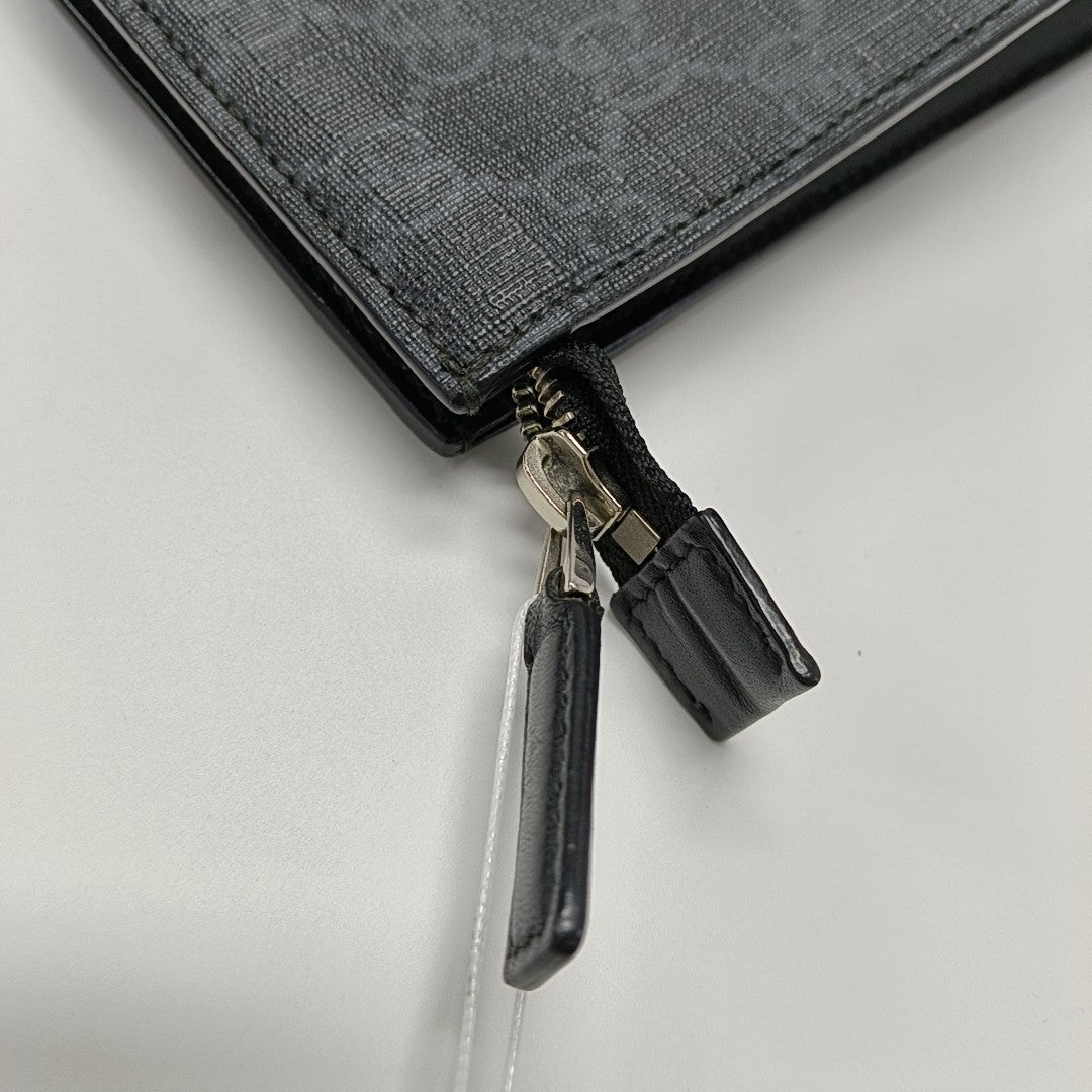 GG Supreme Monogram Coated Canvas Gray
