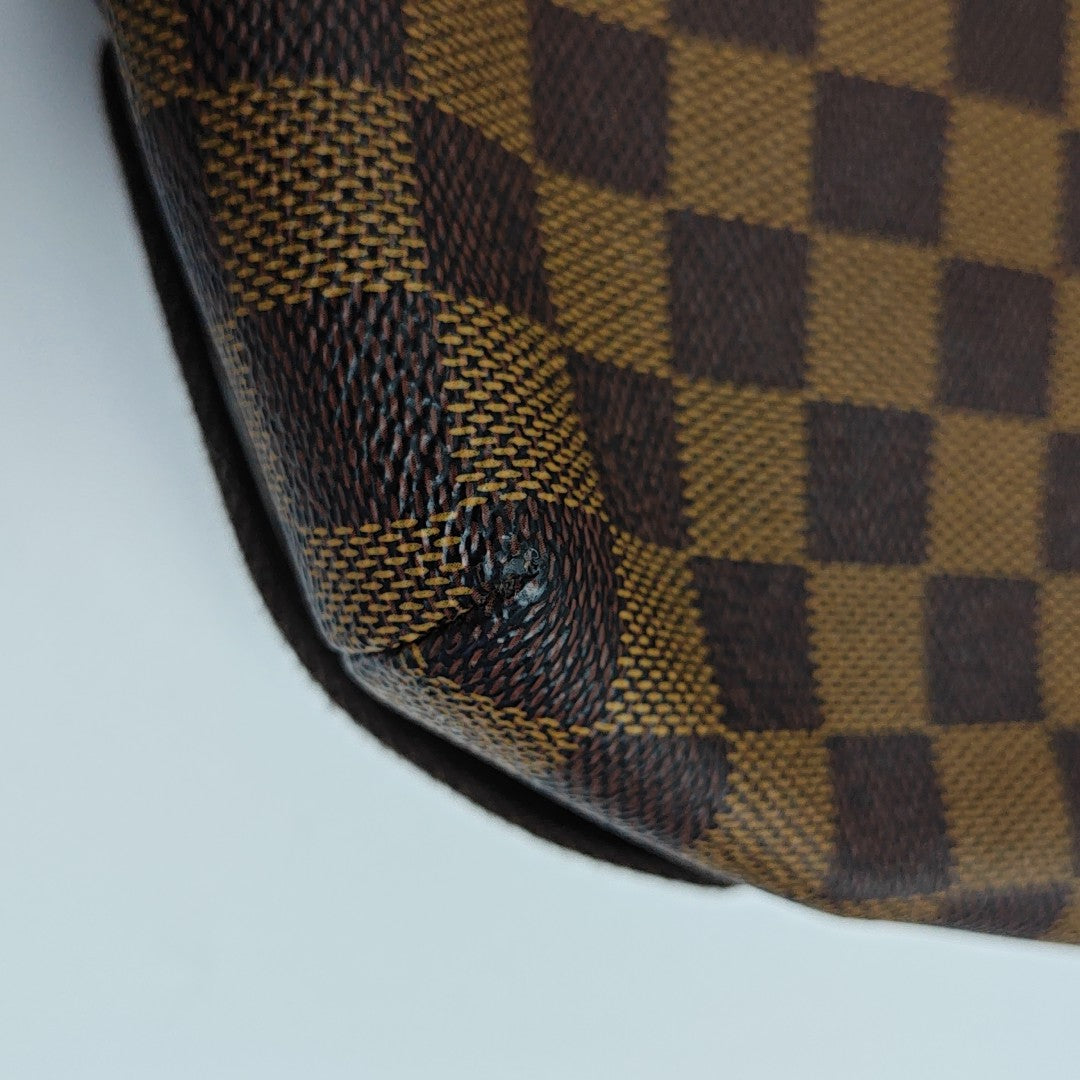 BROOKLYN MM Damier Ebene Coated Canvas Brown