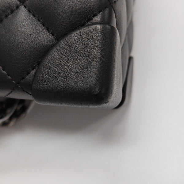 Quilted Calfskin Shoulder Bag Black