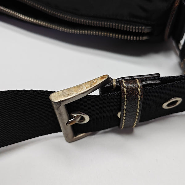 Nylon Top Handle Bag Black