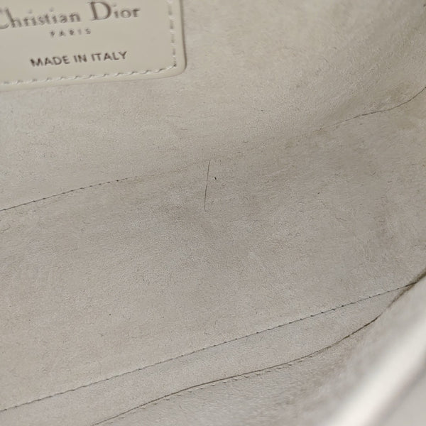 Authenticated pre-owned  Diorcamp Small Cannage Calfskin White - Shoulder Bag at Looply