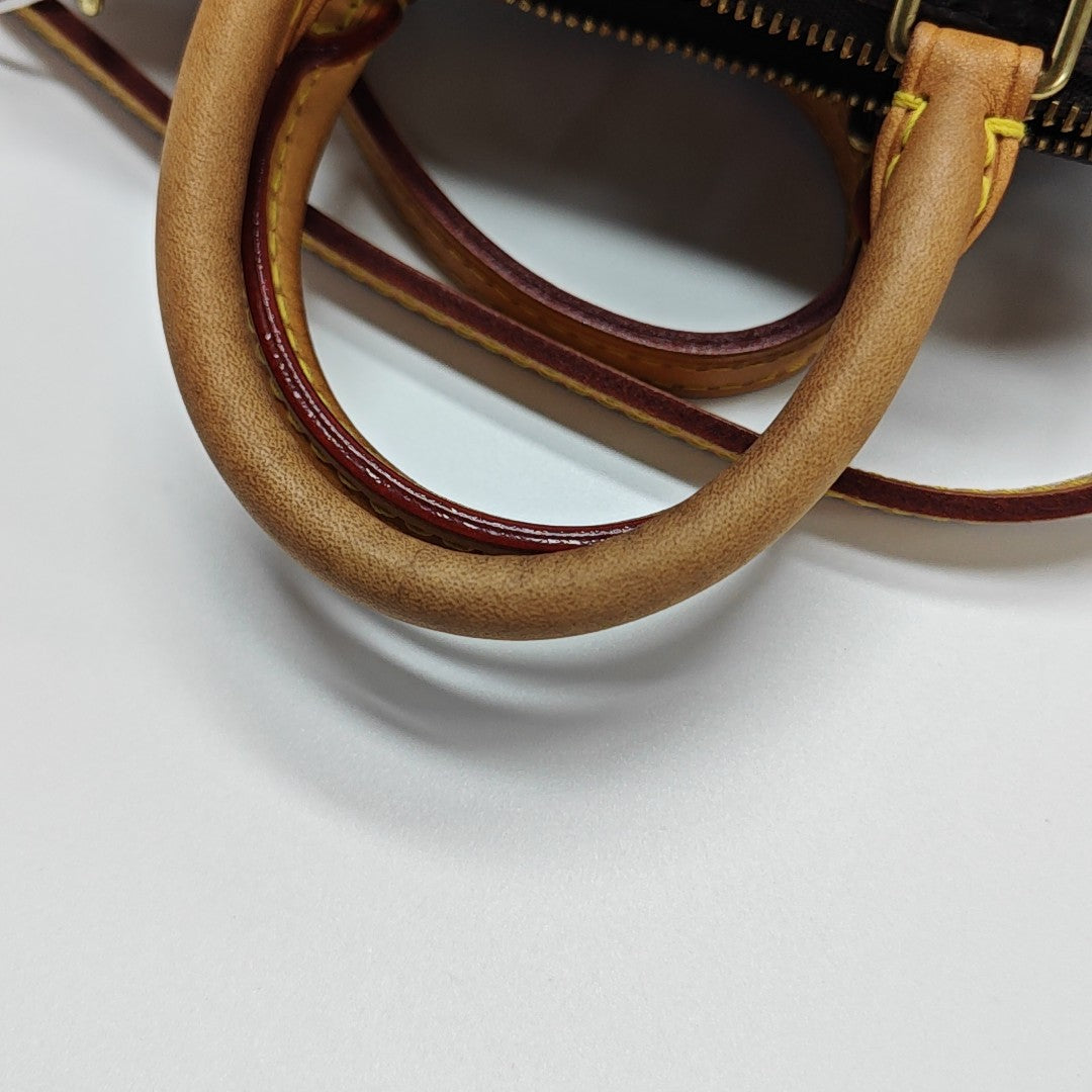 SPEEDY Nano Monogram Coated Canvas Brown