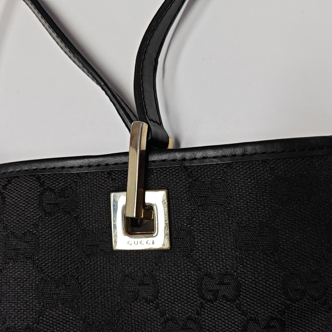 Monogram Canvas Tote Bag Black