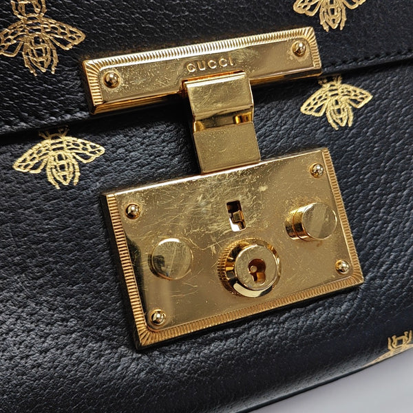 Padlock Small Calfskin Black