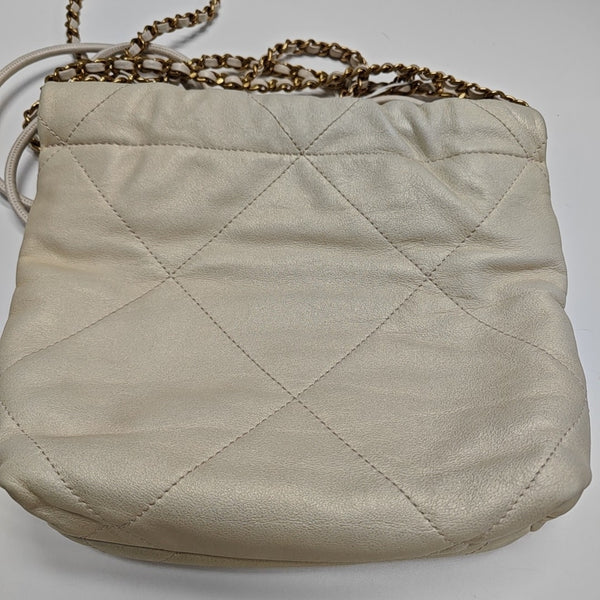 CHANEL 22 Mini Quilted Calfskin Beige