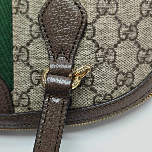 Ophidia Medium Monogram Coated Canvas Beige