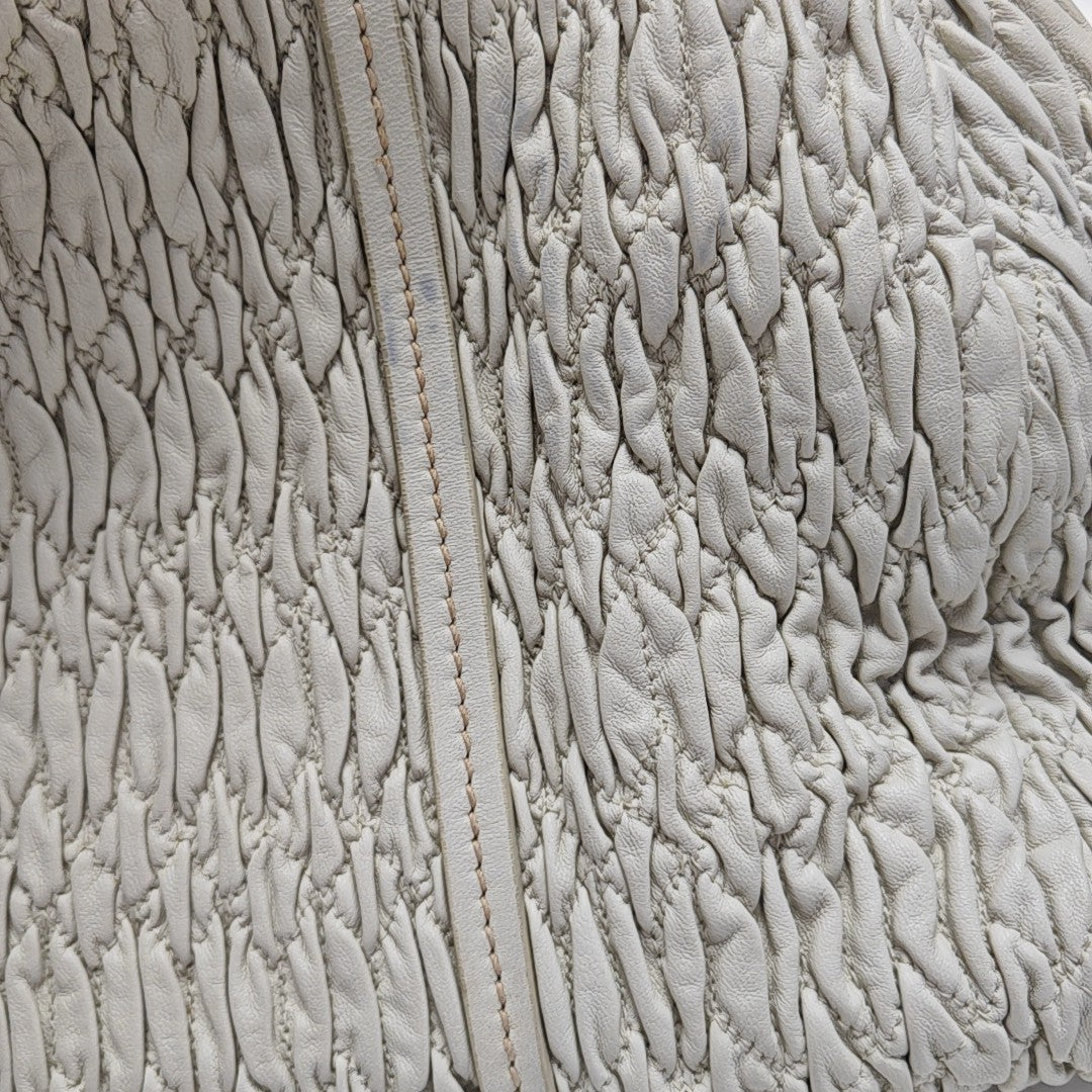Avenue Quilted Lambskin White