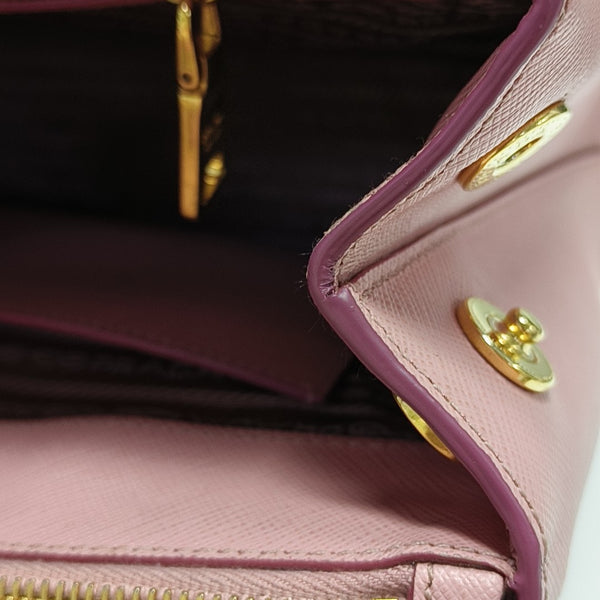 Galleria Small Saffiano Calfskin Pink