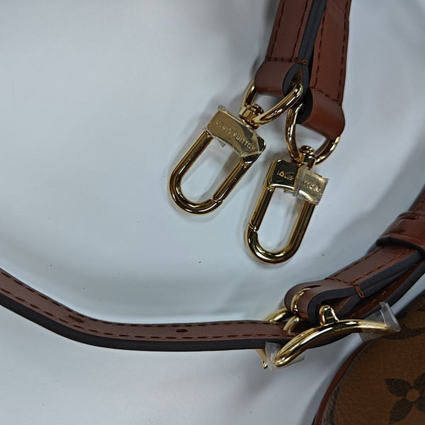LOOP HOBO Monogram Coated Canvas Brown