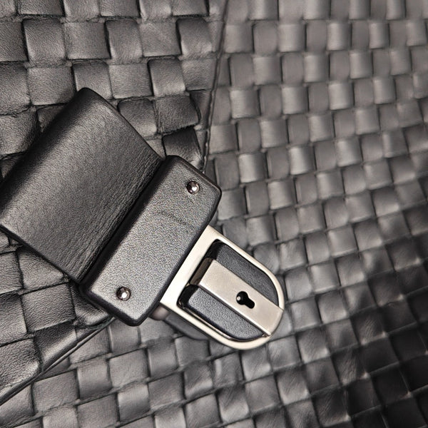 Calfskin Top Handle Bag Black