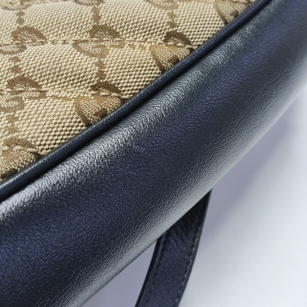 GG Marmont Small Quilted Canvas Brown