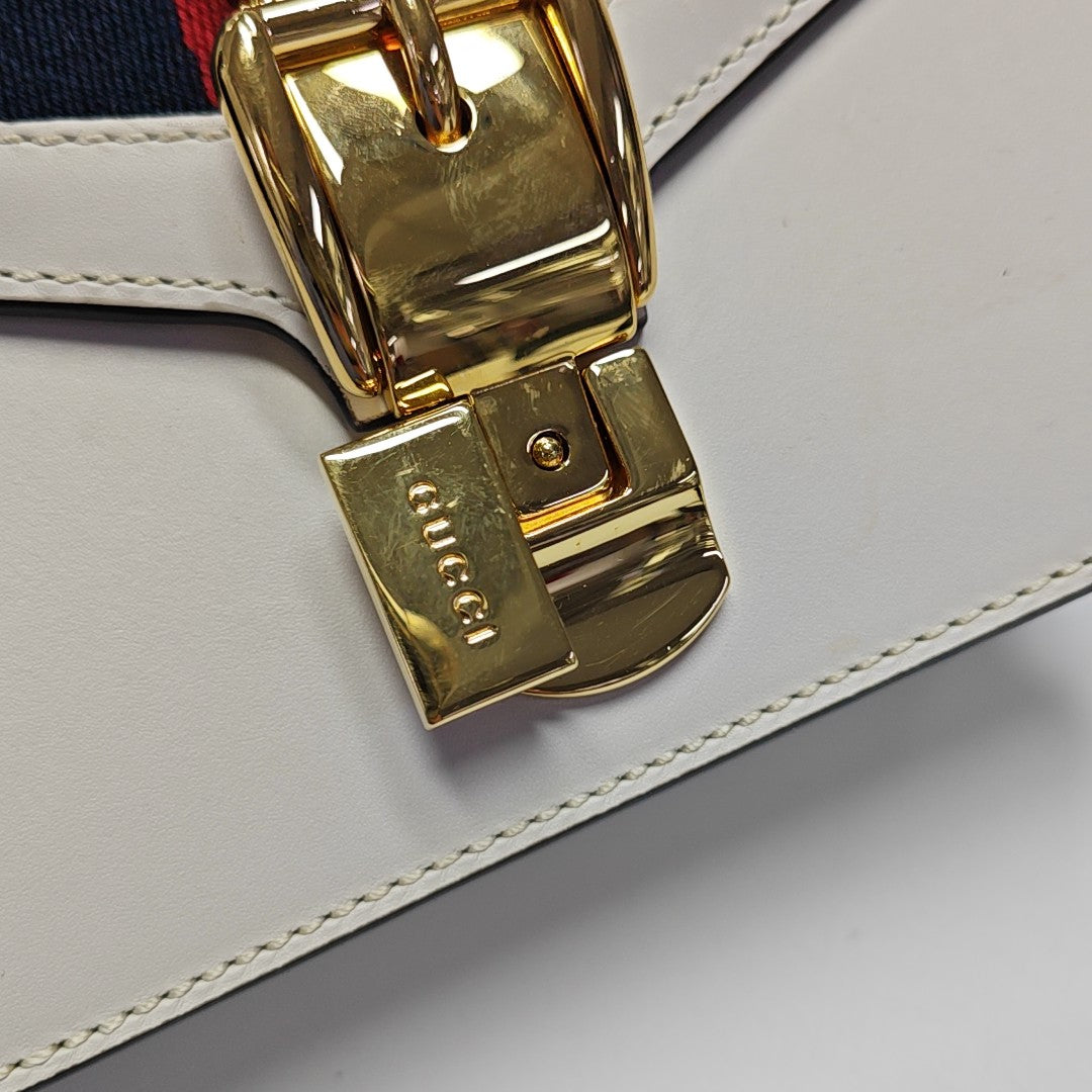 Sylvie Mini Calfskin White