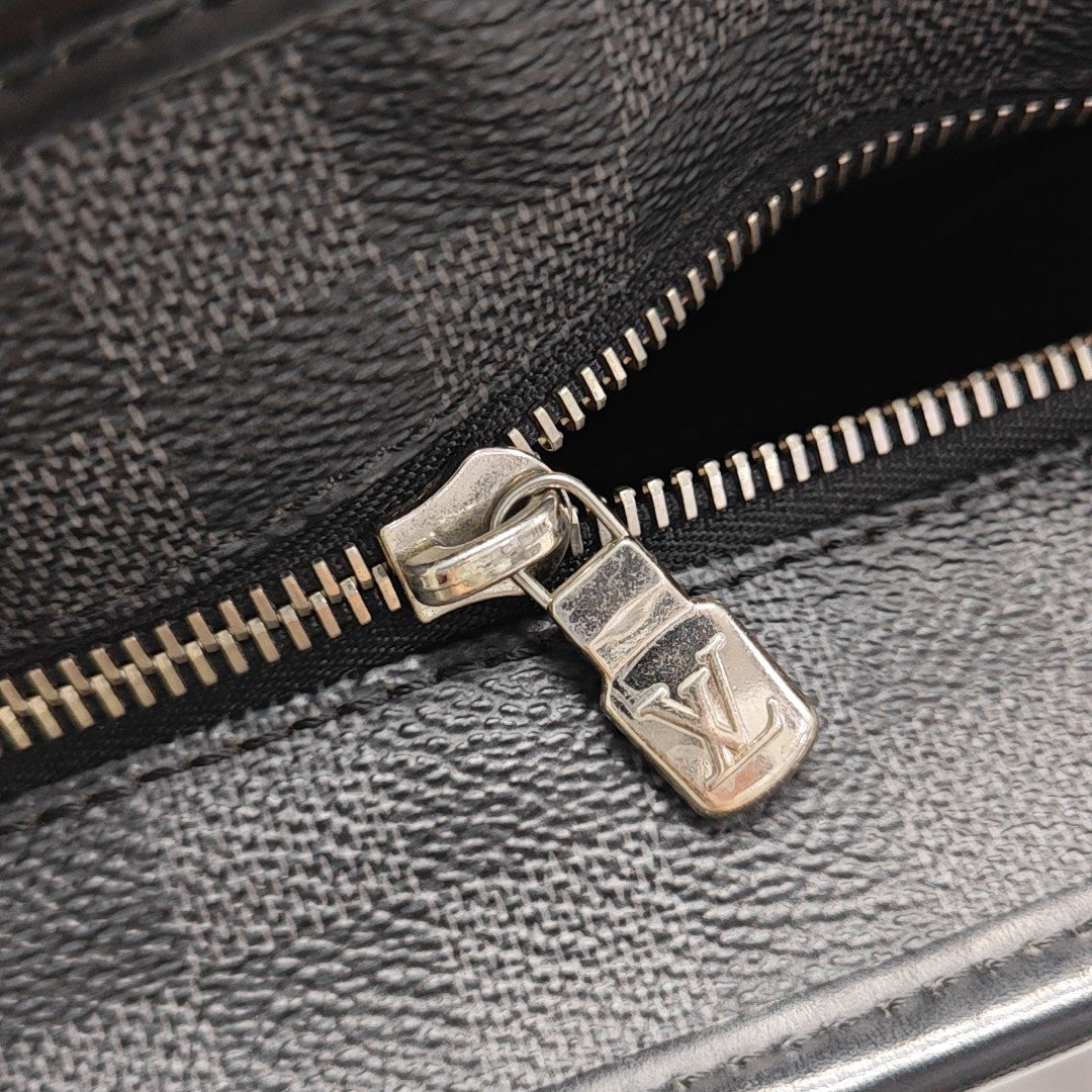 TADAO PM Damier Graphite Coated Canvas Gray