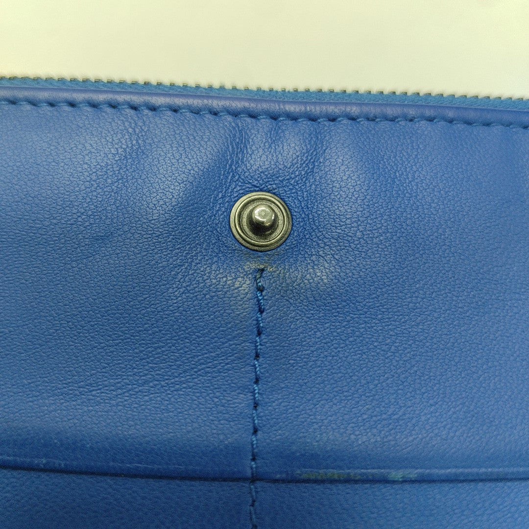 Calfskin Wallet Blue